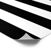 Zwart en wit verticale strepen poster (Hoek)