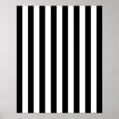 Zwart en wit verticale strepen poster (Voorkant)