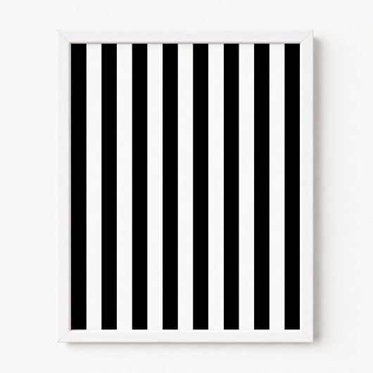 Zwart en wit verticale strepen poster