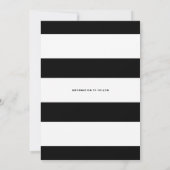 Zwart en wit vet cursief lettertype save the date (Achterkant)