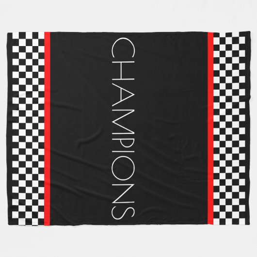 Zwart en wit, vette vormgeving fleece deken (Voorkant (Horizontaal))