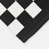 Zwart en wit, vette vormgeving fleece deken (Hoek)