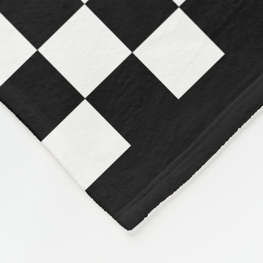 Zwart en wit, vette vormgeving fleece deken (Hoek)