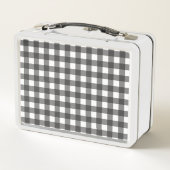 Zwart en wit Vichy print geruite patroon (Achterkant)