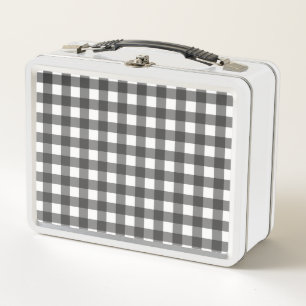 Zwart en wit Vichy print geruite patroon