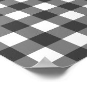 Zwart en wit Vichy print geruite patroon (Hoek)