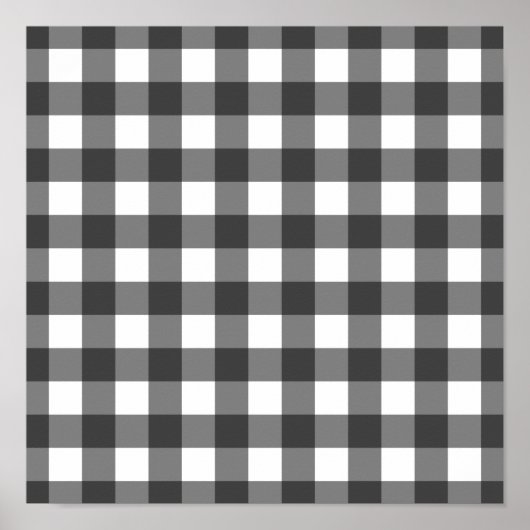 Zwart en wit Vichy print geruite patroon (Voorkant)