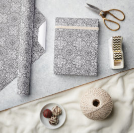 Zwart en wit vierkant Mandala Verpakkingspapier Cadeaupapier