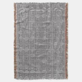 Zwart en wit vierkant naadloos geometrisch patroon deken (Voorkant Verticaal)