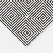 Zwart en wit vierkant naadloos geometrisch patroon fleece deken (Hoek)
