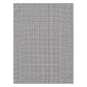 Zwart en wit vierkant naadloos geometrisch patroon tafelkleed (Voorkant)