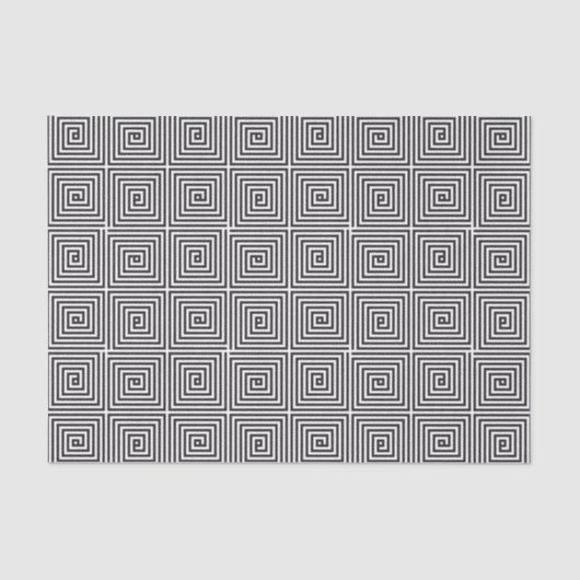 Zwart en wit vierkant naadloos geometrisch patroon tissuepapier (Voorkant)