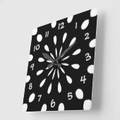 Zwart en wit vierkante klok (Hoek)