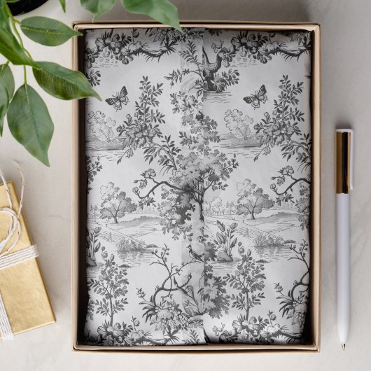 Zwart en wit vintage tissuepapier