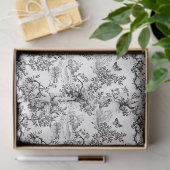 Zwart en wit vintage tissuepapier (Geschenk)