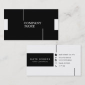 Zwart en wit visitekaartje (Voorkant / Achterkant)