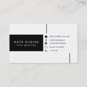 Zwart en wit visitekaartje (Achterkant)
