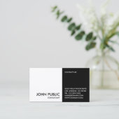 Zwart en wit visitekaartje (Staand voorkant)