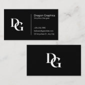 Zwart en wit visitekaartje (Voorkant / Achterkant)