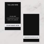 zwart en wit visitekaartje (Voorkant / Achterkant)