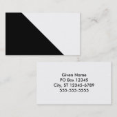 Zwart en wit visitekaartje (Voorkant / Achterkant)