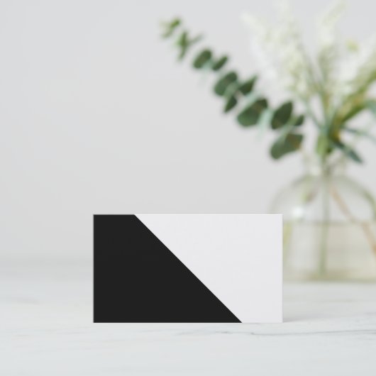 Zwart en wit visitekaartje (Staand voorkant)