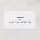 Zwart en wit visitekaartje (Achterkant)
