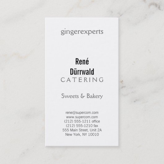 Zwart en wit visitekaartje (Voorkant)