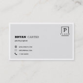 Zwart en wit visitekaartje (Achterkant)