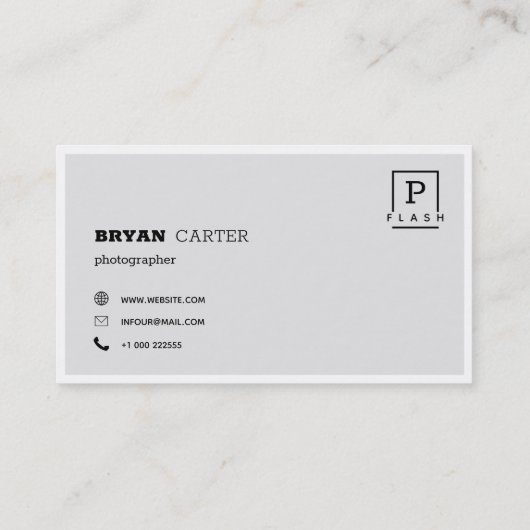 Zwart en wit visitekaartje (Achterkant)