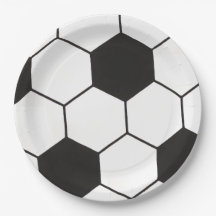 Zwart en Wit Voetbal Patroon Geometrisch