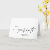 Zwart en wit voor mijn ouders op mijn trouwdag kaart (Gele Bloem)