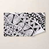 Zwart en wit, vrij handpatroon handdoek (Handdoek)
