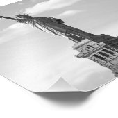 Zwart en wit Vrijheidsbeeld Foto Afdruk (Hoek)