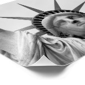 Zwart en wit Vrijheidsbeeld Foto Afdruk (Hoek)