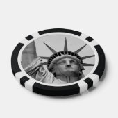 Zwart en wit Vrijheidsbeeld Pokerchips (Enkel)
