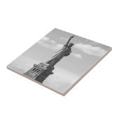 Zwart en wit Vrijheidsbeeld Tegeltje (Zijkant)