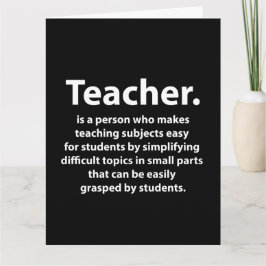 Zwart en Wit Waardering voor Leraren Kaart