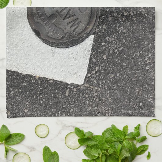 Zwart en wit water- theedoek (Gevouwen)