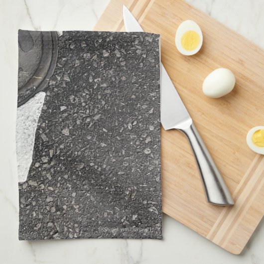 Zwart en wit water- theedoek (Quarter Fold)