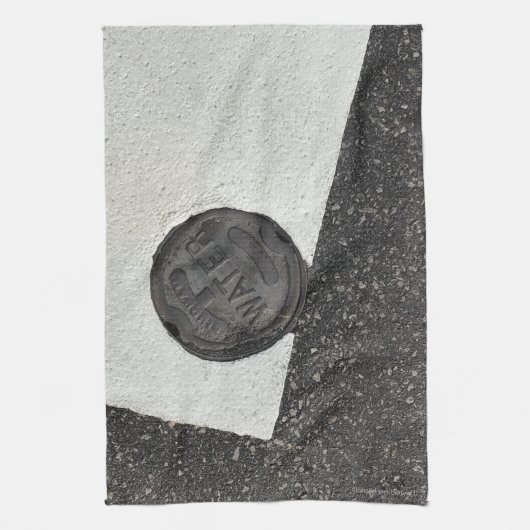 Zwart en wit water- theedoek (Verticaal)