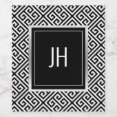 Zwart en wit wijn etiket (Enkel label)