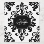 zwart en wit wijn etiket (Enkel label)