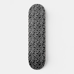 Zwart en wit willekeurige schedels persoonlijk skateboard