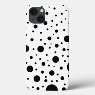 Zwart en wit willekeurige stippen iPhone 13 hoesje