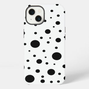 Zwart en wit willekeurige stippen iPhone 13 hoesje