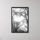 Zwart en wit Willow Tree Branden Canvas afdrukken (Voorkant)