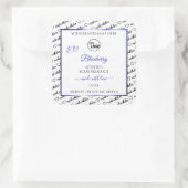 Zwart en wit Word Cloud Label Blauw Logo (Tas)
