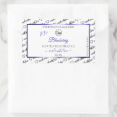 Zwart en wit Word Cloud Label Blauw Logo (Tas)