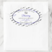 Zwart en wit Word Cloud Label Blauw Logo (Tas)